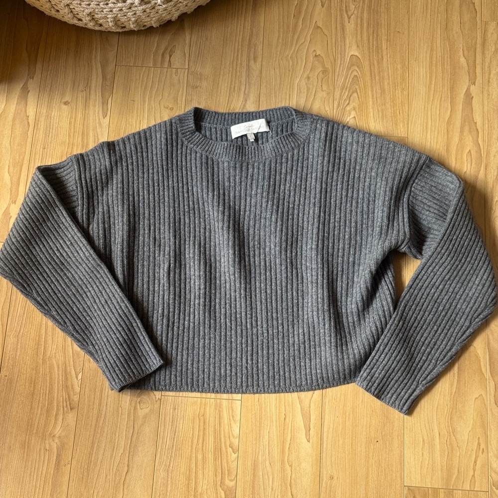 NakedCashmere gray Ribbed Crew Neck Sweater